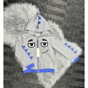 Kinderkind Boys Zipup Scuba Monster Hoodie Size 7 NWT (MSRP $48)